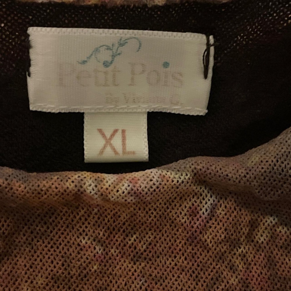 Petit Pois by Viviana G Multicoloured abstract all over print 3/4 sleeve top - Picture 3 of 5